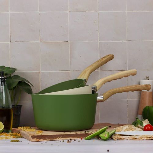 Casserole En Revêtement Céramique 16cm Vert - Tous Feux