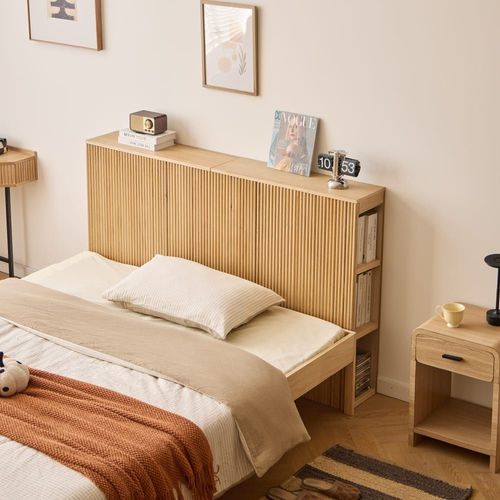 Tête De Lit 160 En Bois Massif Avec Rangements