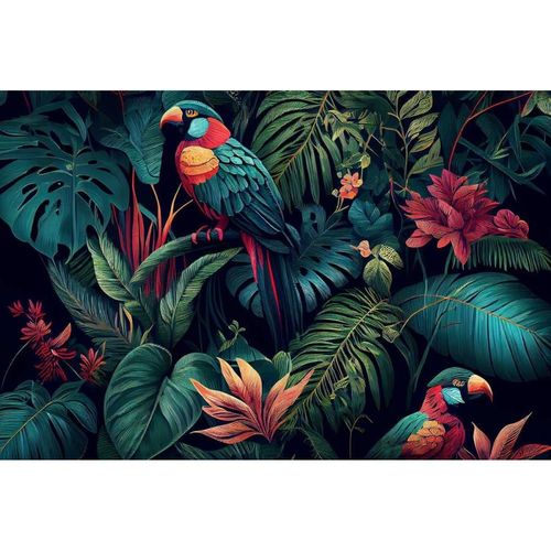 Tableau sur toile perroquets 65x97