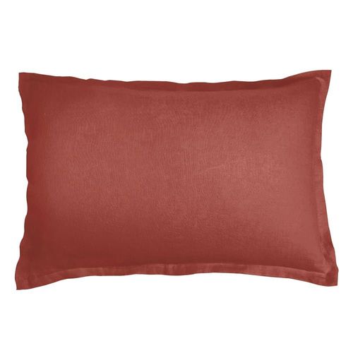 Taie D'oreiller Lin Terracotta 50x75 Cm