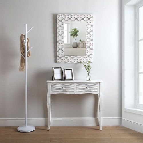 Console D'entrée Avec 2 Tiroirs En Aggloméré Blanc