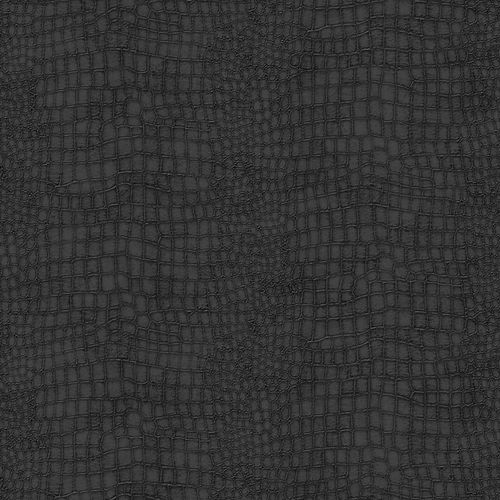 Papier peint intissé crocodile vinyle expansé noir 1005x52cm