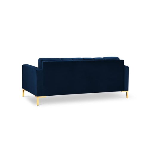 Canapé 2 Places En Tissu Velours Bleu Roi