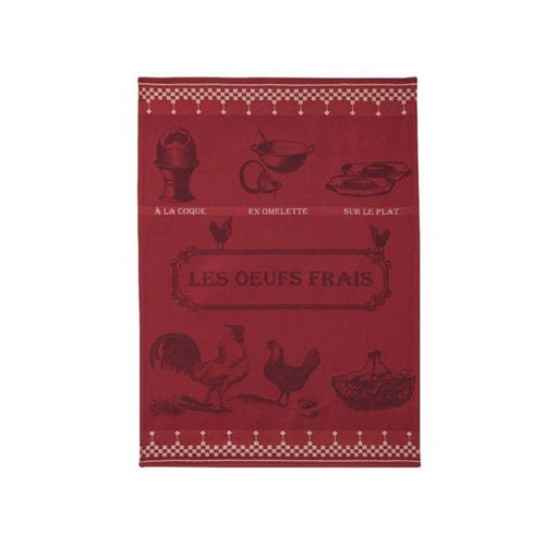 Torchon En Coton Rouge 50x75 Cm