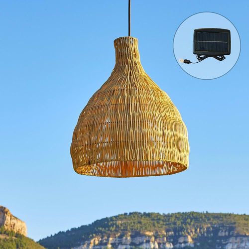 Suspension Solaire Bohème Herbe Marine Beige H38cm