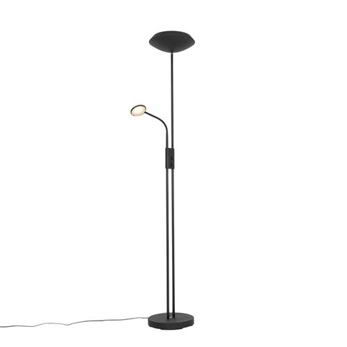 Lampadaire Noir Avec Led Et Liseuse Orientable