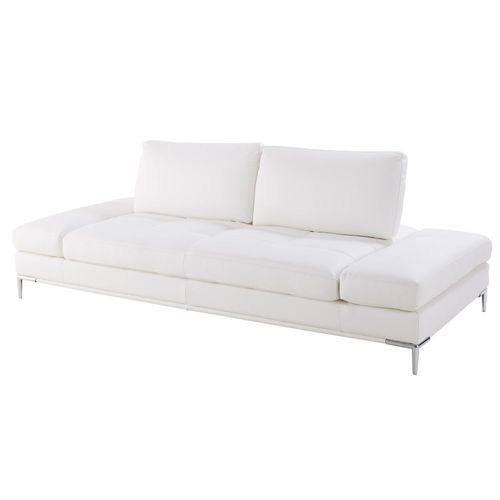 Canapé 3/4 Places En Textile Enduit Blanc