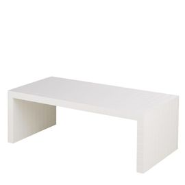Table Basse Blanche À Carreaux L110