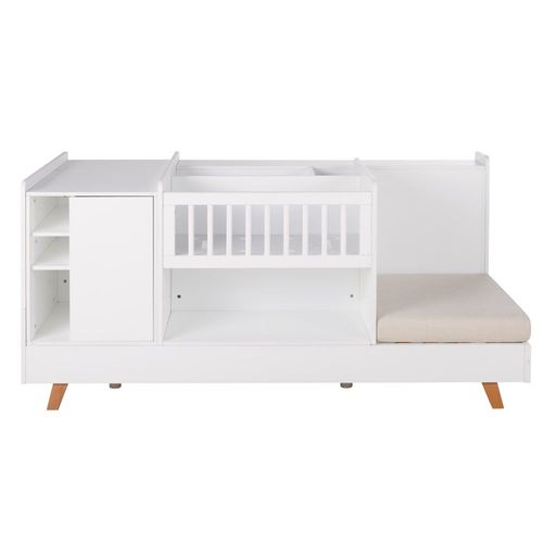 Lit Bébé Évolutif Combiné Blanc L196