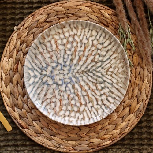 Lot De 6 Assiettes Plates En Grès 26cm