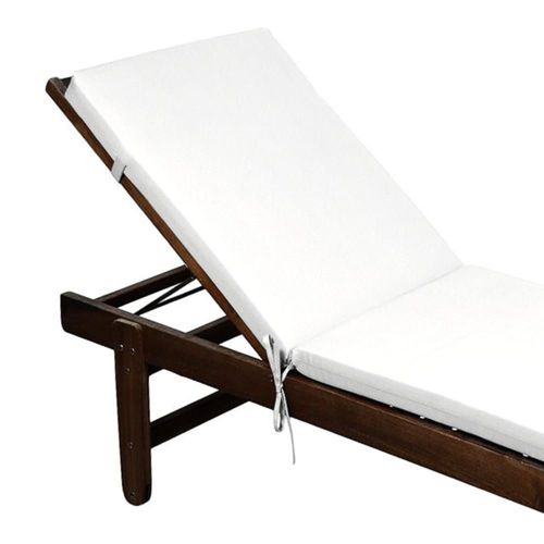 Matelas Bain De Soleil Extérieur Imperméable Polyester Blanc 60x190 Cm