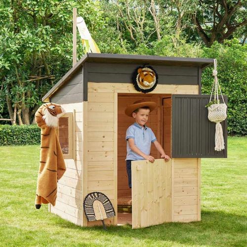 Maisonnette En Bois Avec Manche À Vent Décoratif