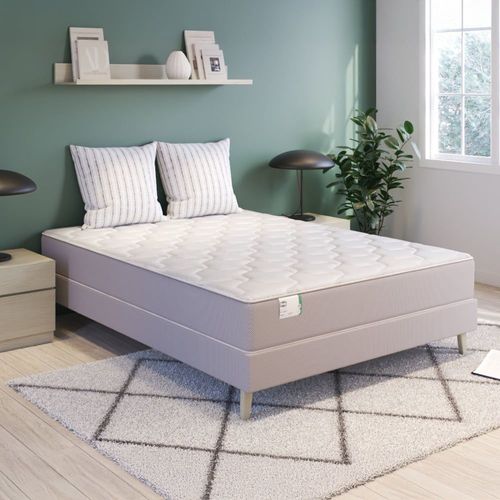Ensemble 140x200 Matelas ressorts ensachés ferme H22 + sommier