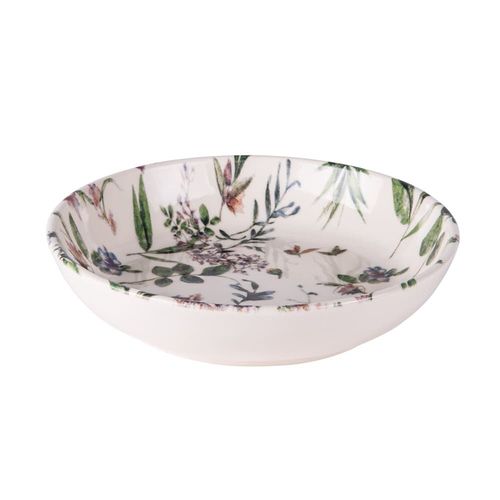 Lot De 6 Assiettes Creuses 19 Cm Multicolores En Faïence