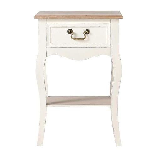 Table De Chevet 1 Tiroir Crème