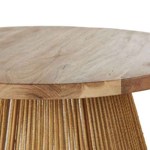 Bout De Canapé En Bois D'acacia Et Corde De Jute