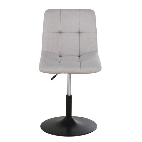 Chaise De Bureau Pivotante Réglable En Tissu Recyclé Gris Et Acier Noir