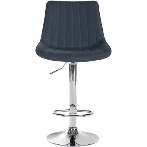 Tabouret De Bar En Tissu Ajustable Pivotant Tissu Gris Foncé