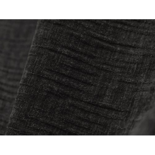 Canapé Gauche 4 Places En Tissu Chenille Noir