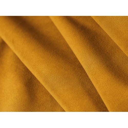 Canapé Droit 4 Places En Tissu Velours Jaune