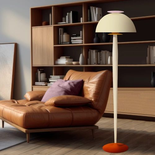 Lampadaire Tosel ,Bois,Beige,H165xd43xp43cm