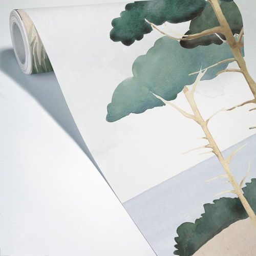 Papier peint panoramique - 7 lés : 336x270cm - Vert et Bleu - 99DECO