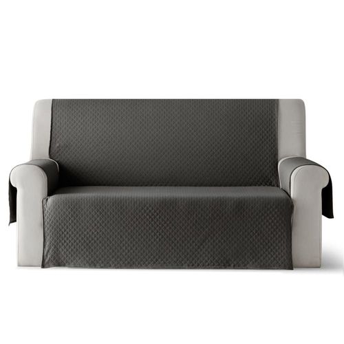 Housse De Canapé En Coton Gris Foncé 3 Places