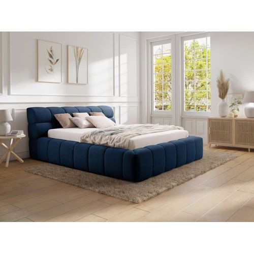 Lit Coffre Bleu Nuit 160 X 200 Cm