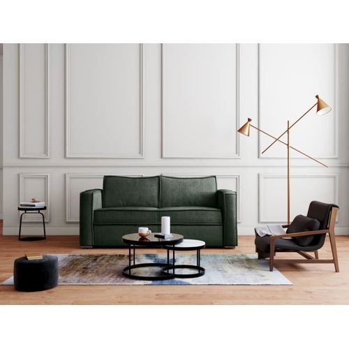 Canapé Convertible Velours 4 Places Vert Sapin