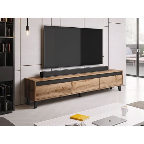 Meuble Tv Style Industriel 185 Cm Bois