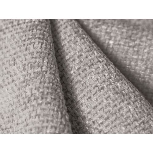 Canapé D'angle Gauche 6 Places En Tissu Chenille Gris Clair