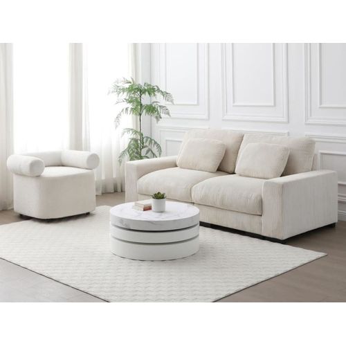 Table Basse Modulable Effet Bois Blanc