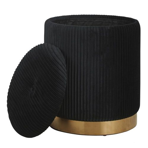 Tabouret Coffre Doré Et Noir