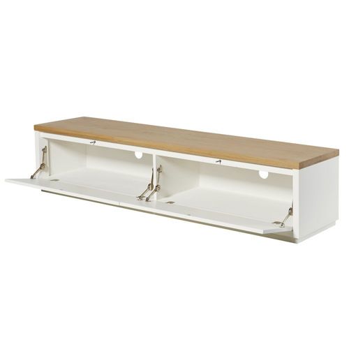 Meuble Tv 2 Portes Blanc L180
