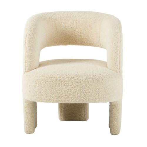 Fauteuil Tripode Bouclettes Blanches
