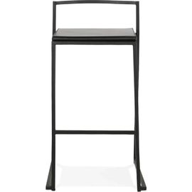 Tabouret De Bar Simili Noir H. Assise 65 Cm Rembourré