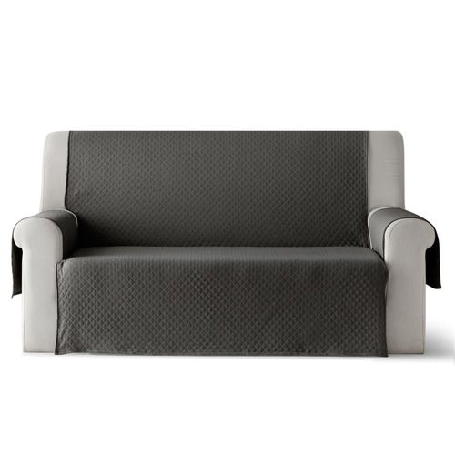 Housse De Canapé En Coton Gris Foncé 2 Places