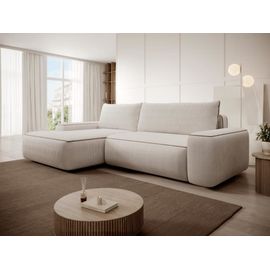 Canapé D'angle Velours 4 Places Beige