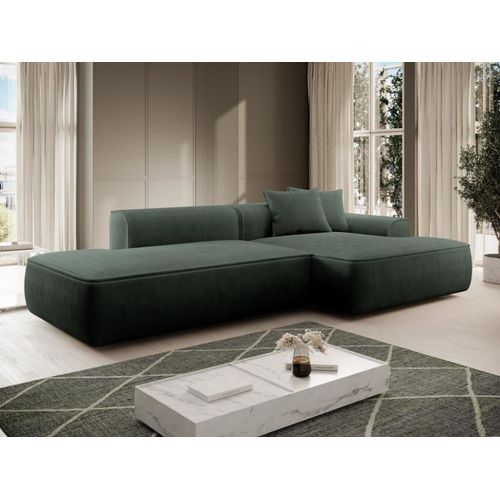 Canapé D'angle Velours 5 Places Vert Sapin