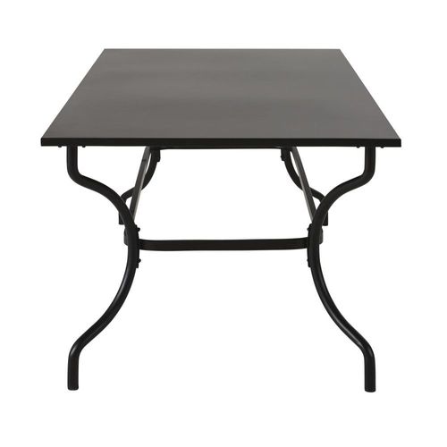 Table De Jardin En Métal Et Acier Noirs 8/10 Personnes L200