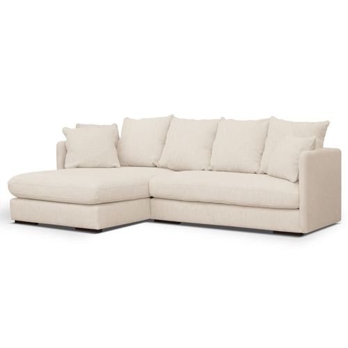 Canapé D'angle Gauche 4/5 Places Beige
