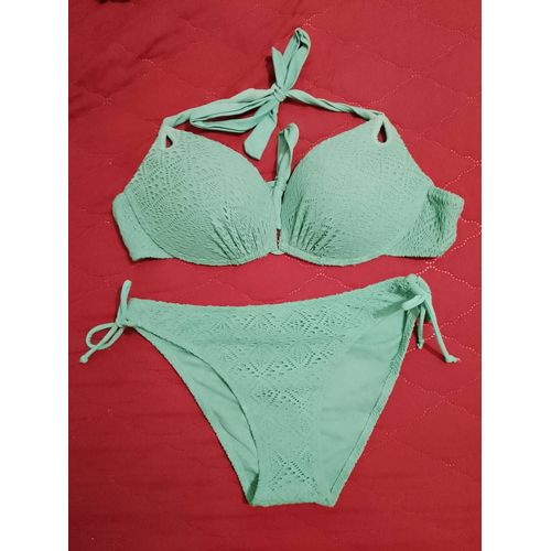 Maillot 2 Pièces Vert 36 S Extre Neuf.