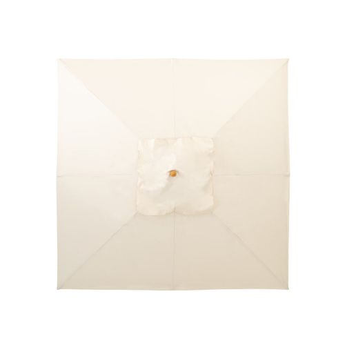 Parasol En Bois Carré 3x3 Ecru