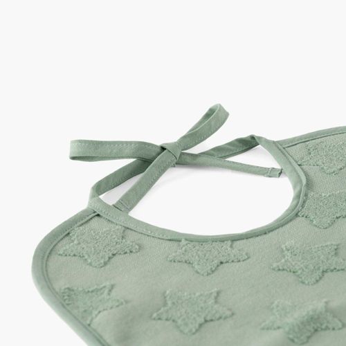 Bavoir Coton Jacquard Vert 30 X 40 Cm