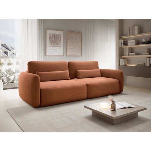 Canapé Convertible 3 Places Terracotta
