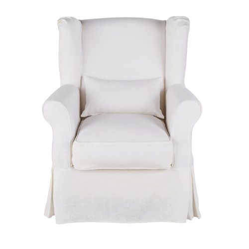 Fauteuil En Lin Blanc