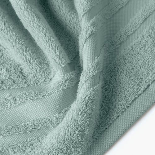 Serviette De Toilette Coton Uni Bouclette Vert 50 X 90 Cm