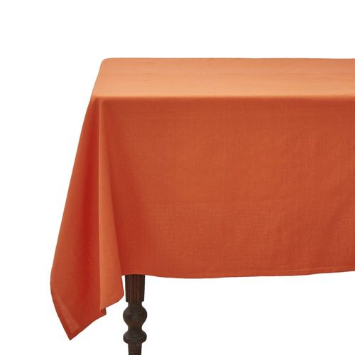 Nappe Rectangulaire Uni En Coton Orange 180x300