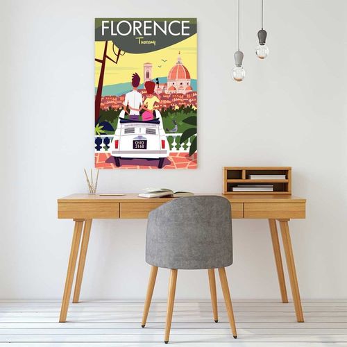 Tableau voyage à Florence imprimé sur toile 40x60 cm