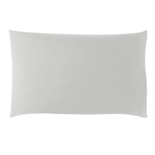 Taie D'oreiller Coton Gris Perle 50x75 Cm